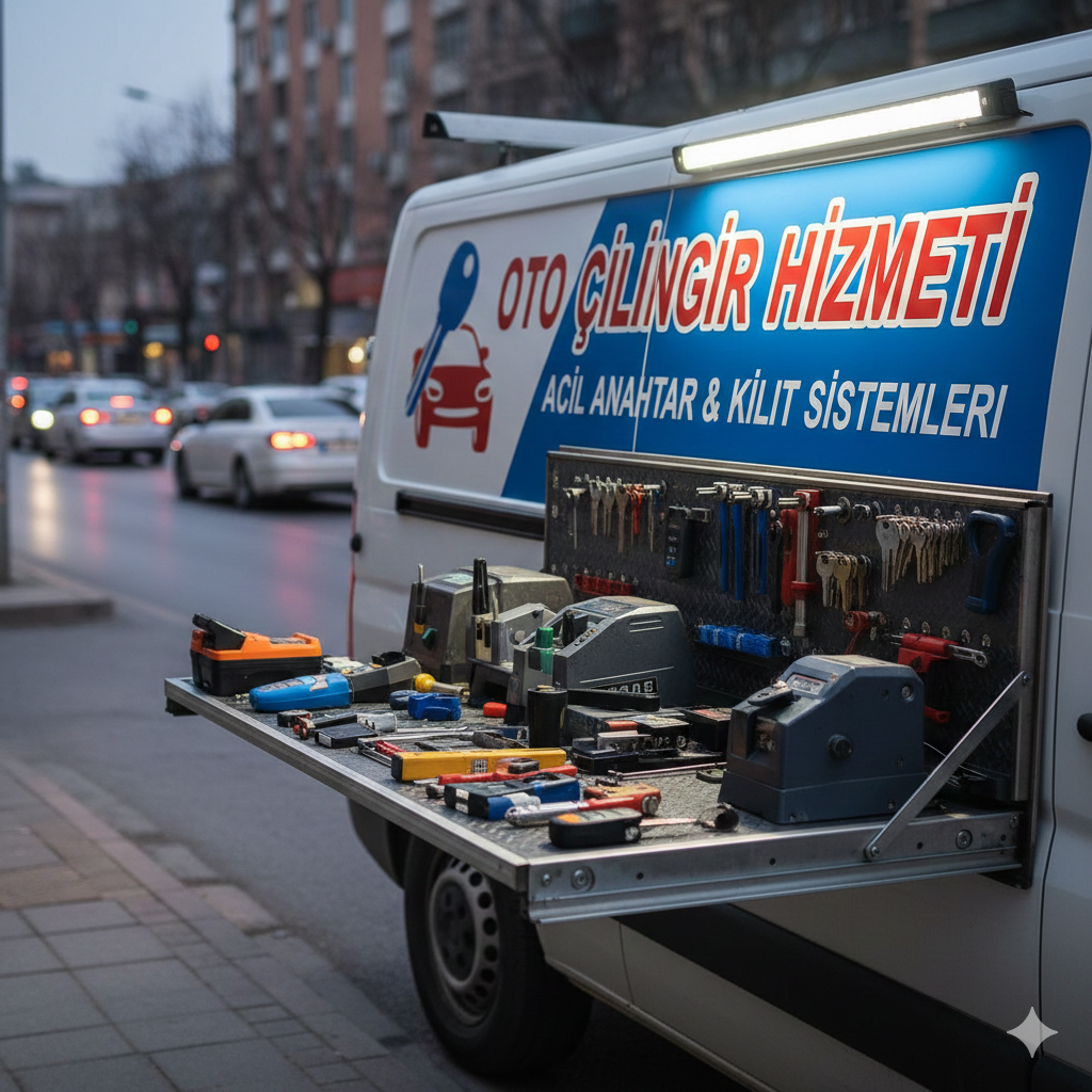 Karaburun oto çilingir ekibi araç anahtarı hazırlıyor